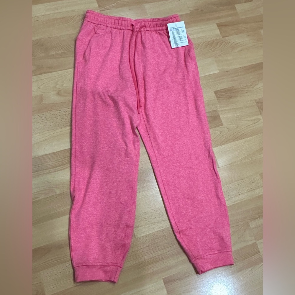 New Lululemon Soft Jersey Classic-Fit MR 7/8 Jogger in Heathered Lip Gloss